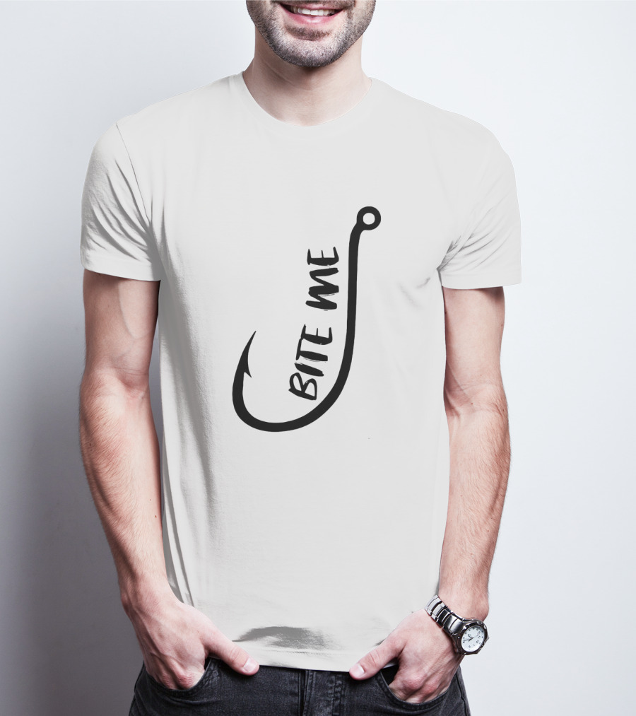 Bite Me Funny Fishing Hook T-Shirt