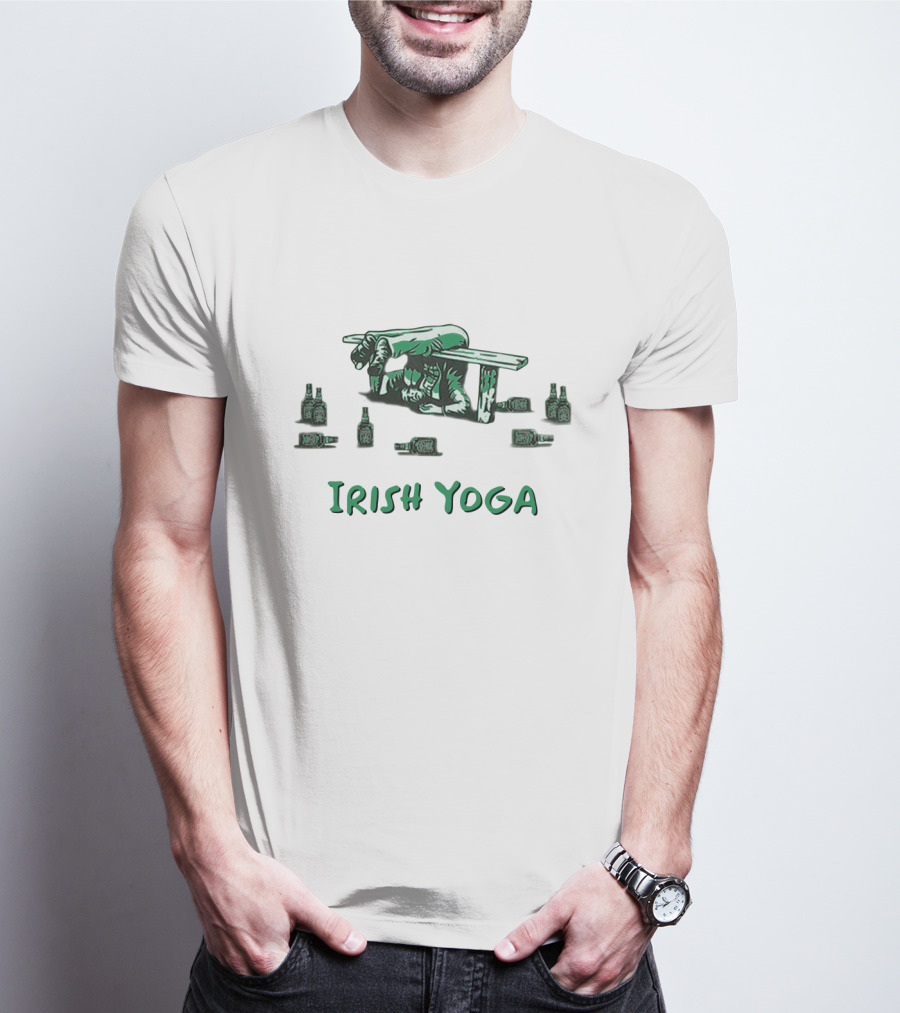 Irish Yoga Bench Pose With Bottles T-Shirt
