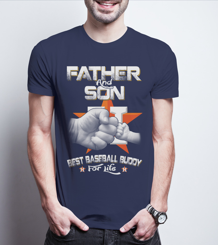 Father And Son Best Baseball Buddy For Life Astros Fan T-Shirt