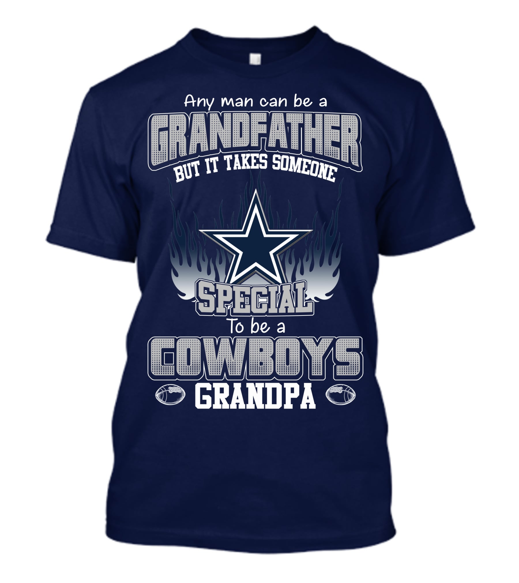 Any Man Can Be A Grandfather But It Takes Someone Special To Be A Cowboys Grandpa T-Shirt