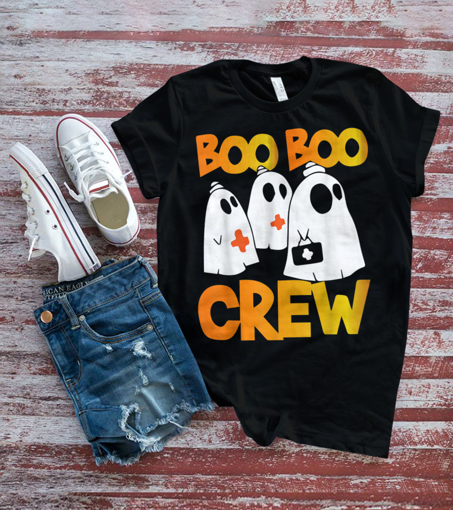 Boo Boo Crew Nurse Ghost Halloween T-Shirt