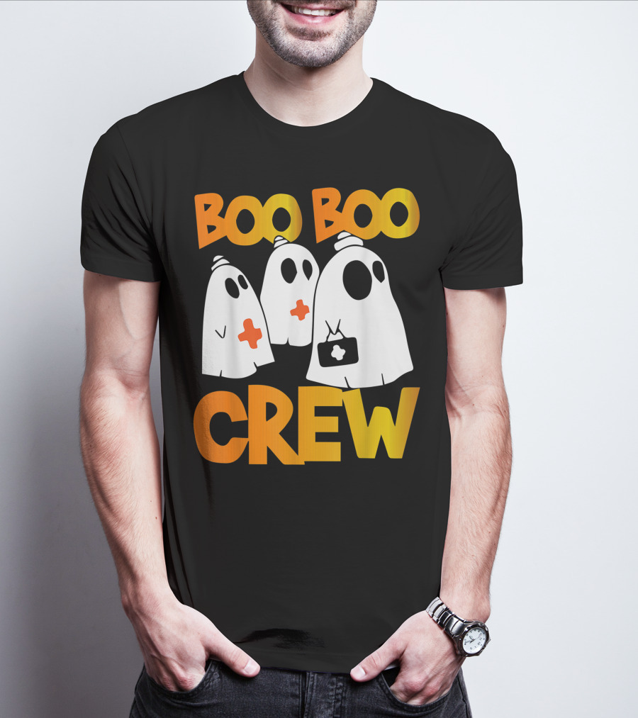 Boo Boo Crew Nurse Ghost Halloween T-Shirt