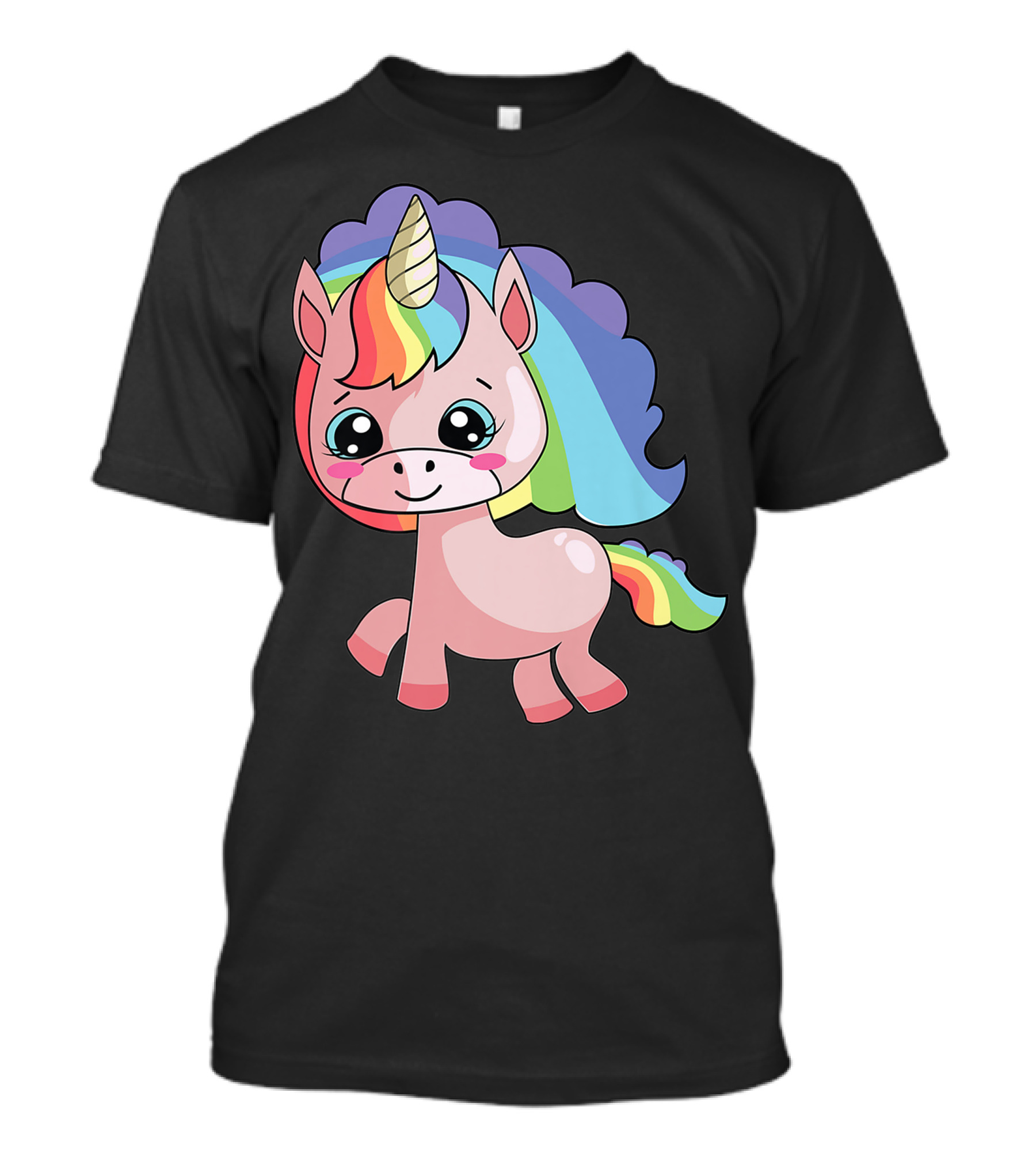 Cute Rainbow Unicorn For Unicorn Lover T-Shirt