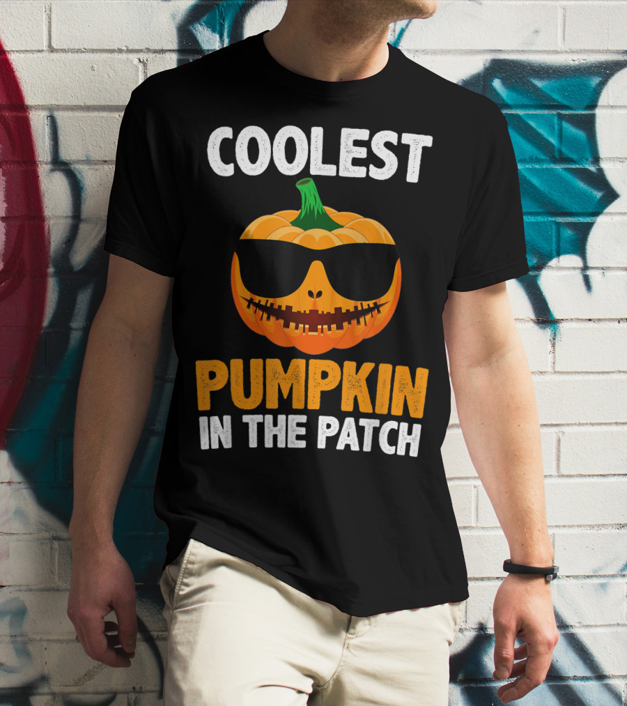 Coolest Pumpkin In The Patch With Sunglasses T-Shirt