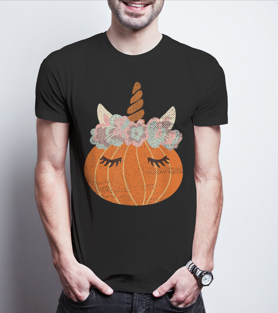 Halloween Cute Pumpkin Unicorn Costume Best T-Shirt