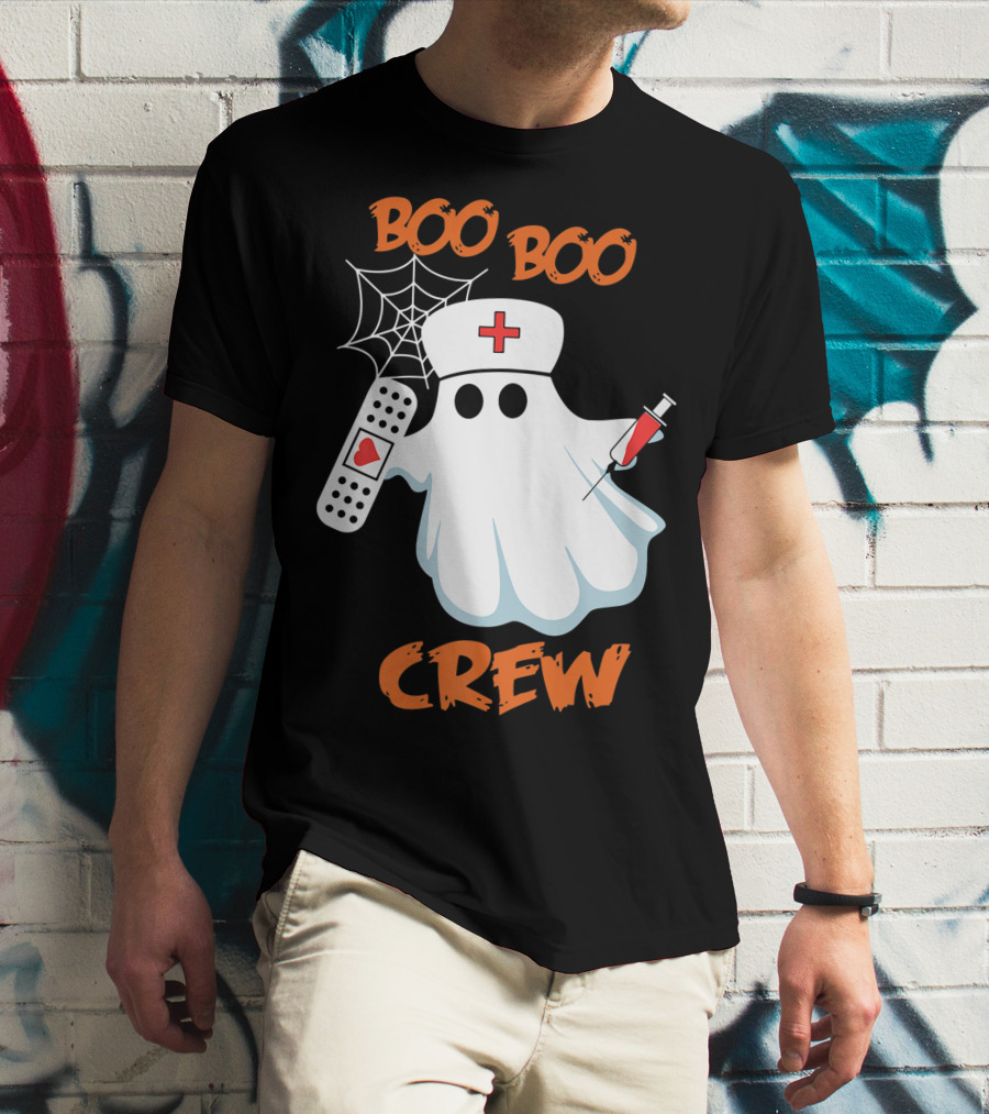 Boo Boo Crew Funny Halloween Nurse RN Medical EMS Staff T-Shirt