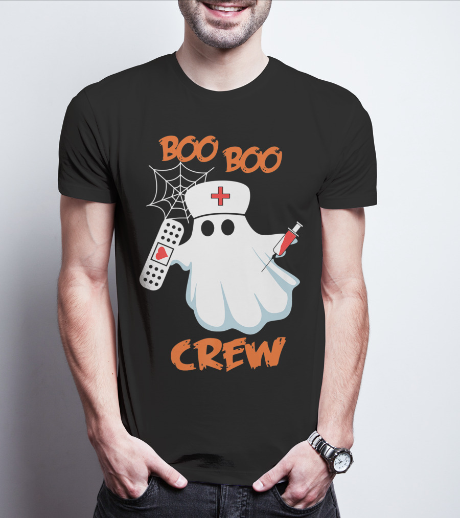 Boo Boo Crew Funny Halloween Nurse RN Medical EMS Staff T-Shirt