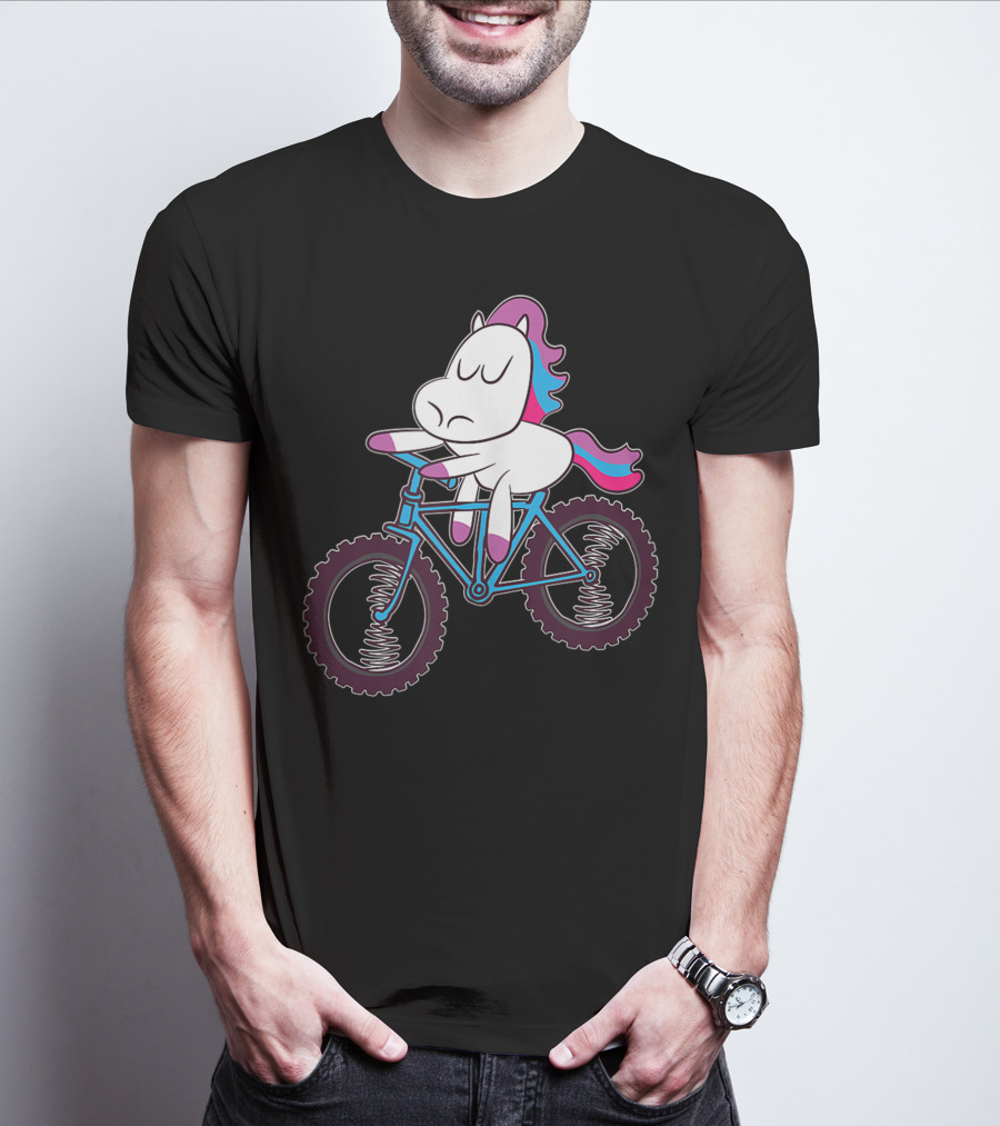 Mountain Bike Unicorn Riding Adventure T-Shirt