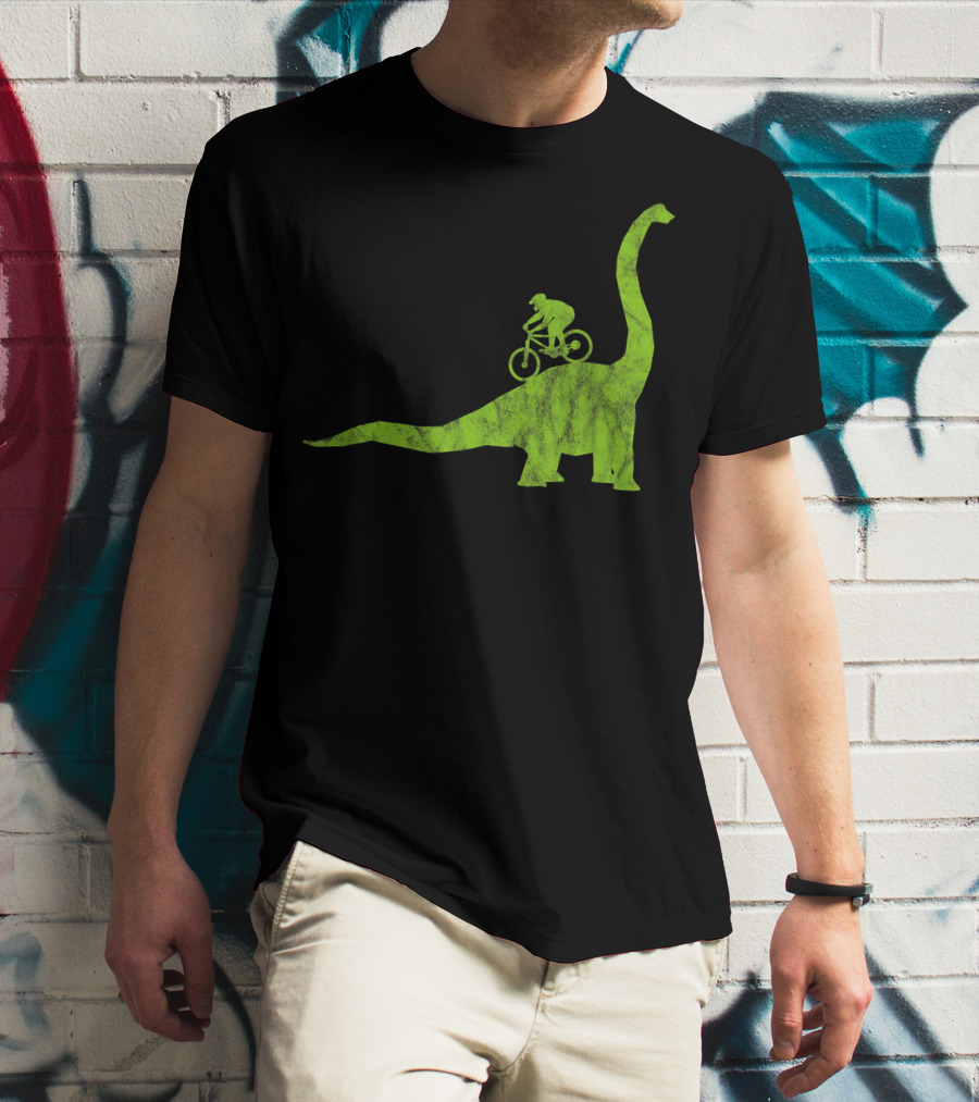 Mountain Bike MTB Dinosaur Funny Cycling Bicycle Rider Adventure T-Shirt