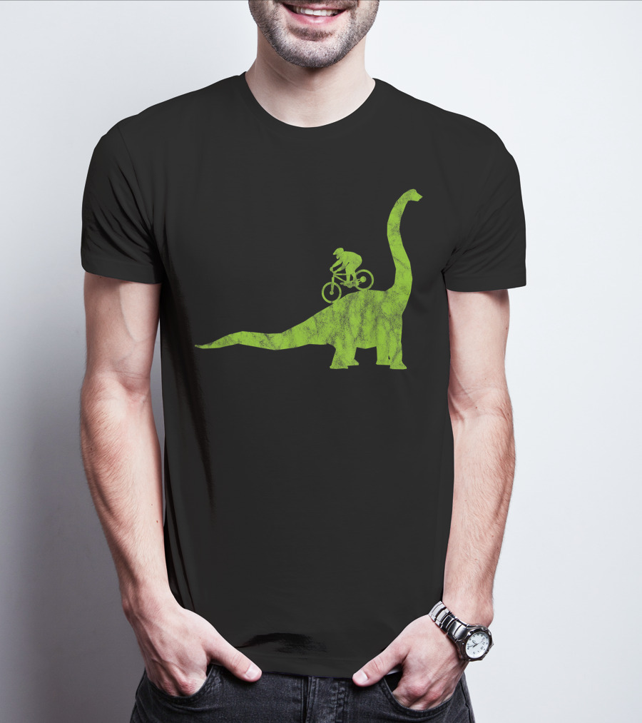 Mountain Bike MTB Dinosaur Funny Cycling Bicycle Rider Adventure T-Shirt