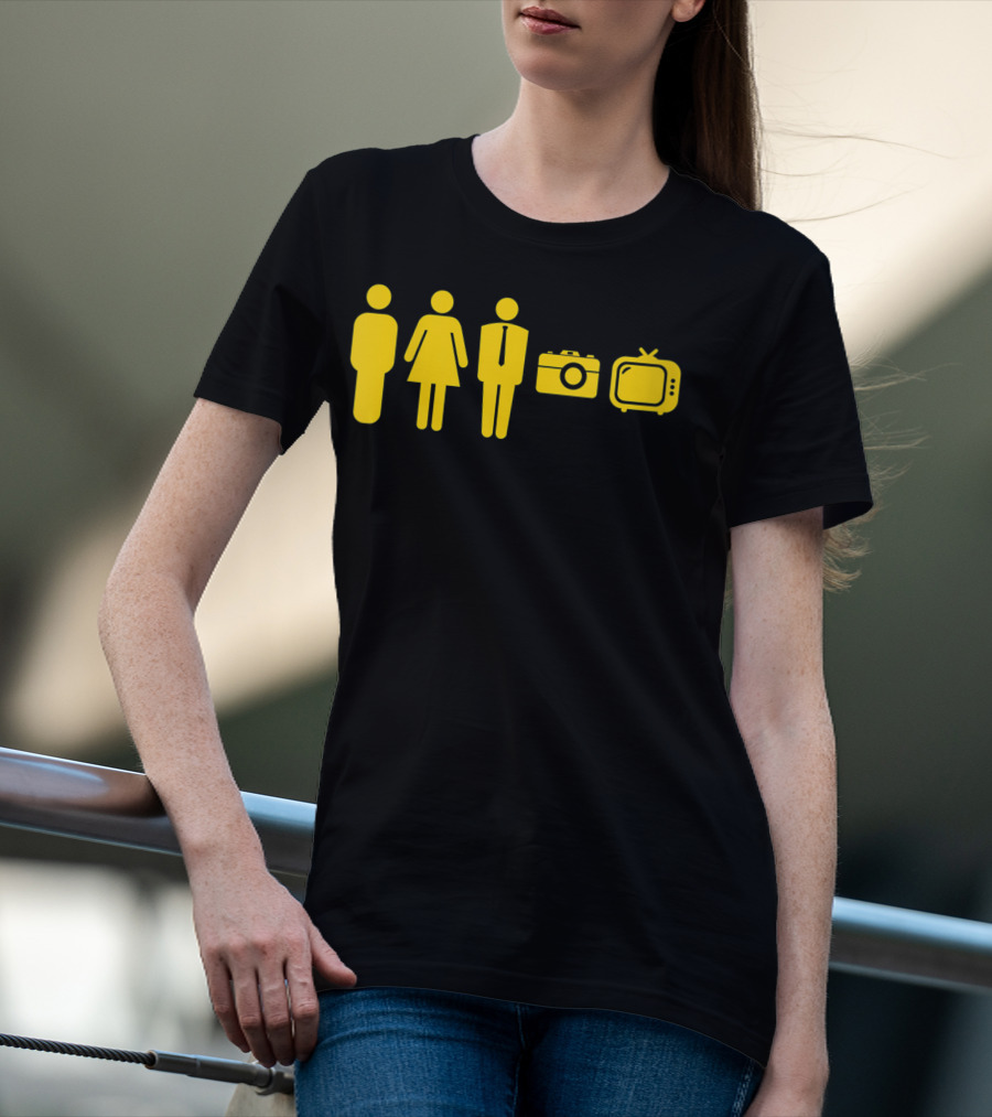 Person Woman Man Camera TV Icons T-Shirt
