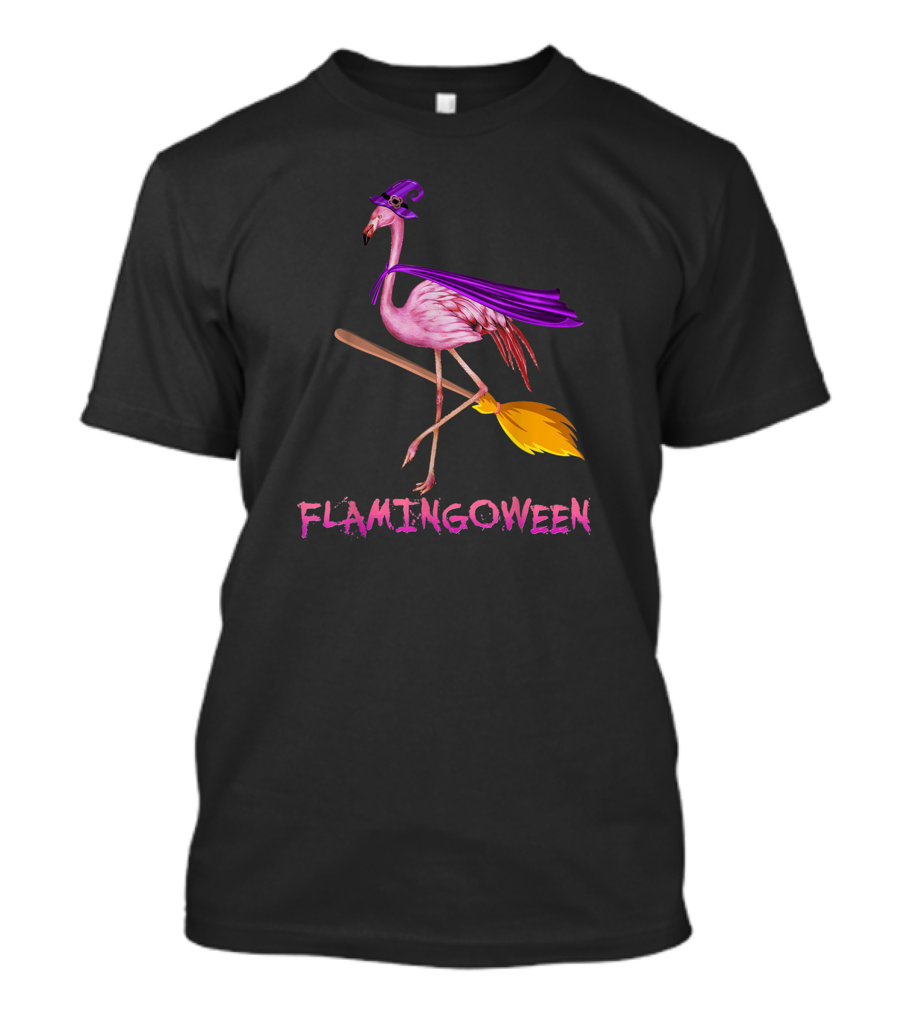 Flamingoween Funny Flamingo Witch Halloween Costume Best T-Shirt