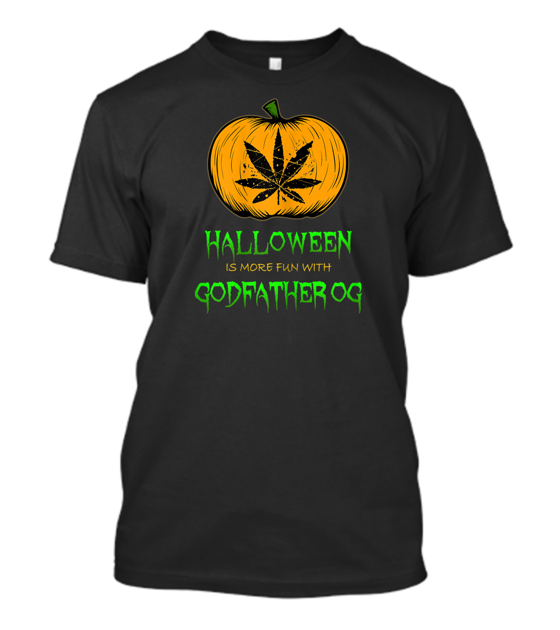 Halloween Is More Fun With Godfather OG Weed Pumpkin T-Shirt