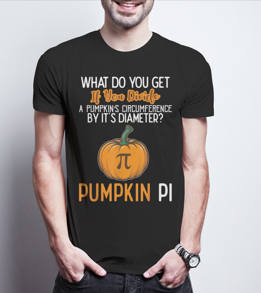 Funny Pumpkin Pi Math Teacher Halloween Costume Joke T-Shirt