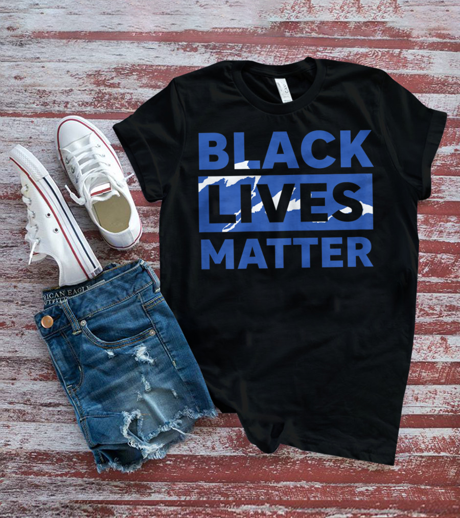 Black Lives Matter Blue White Wave Foamposite One Best T-Shirt