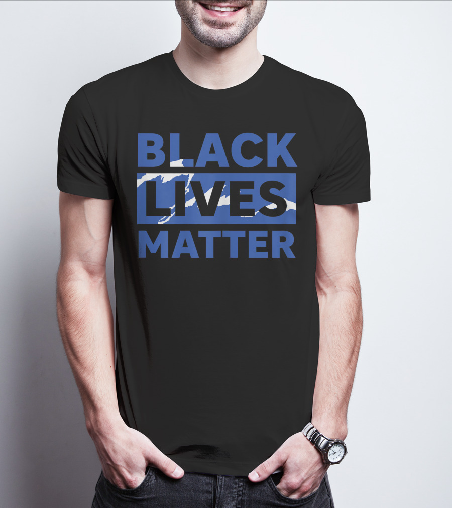 Black Lives Matter Blue White Wave Foamposite One Best T-Shirt