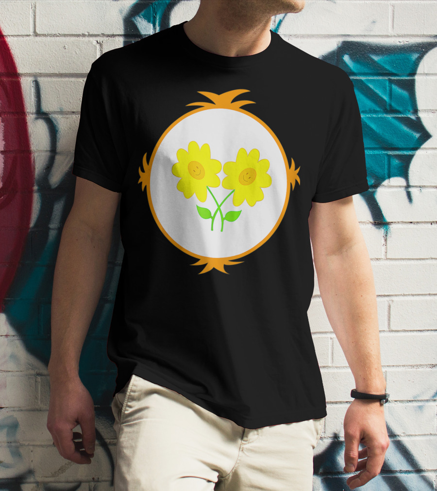 I Care Funny Halloween Bear Costume Best Friend Smiling Flowers T-Shirt