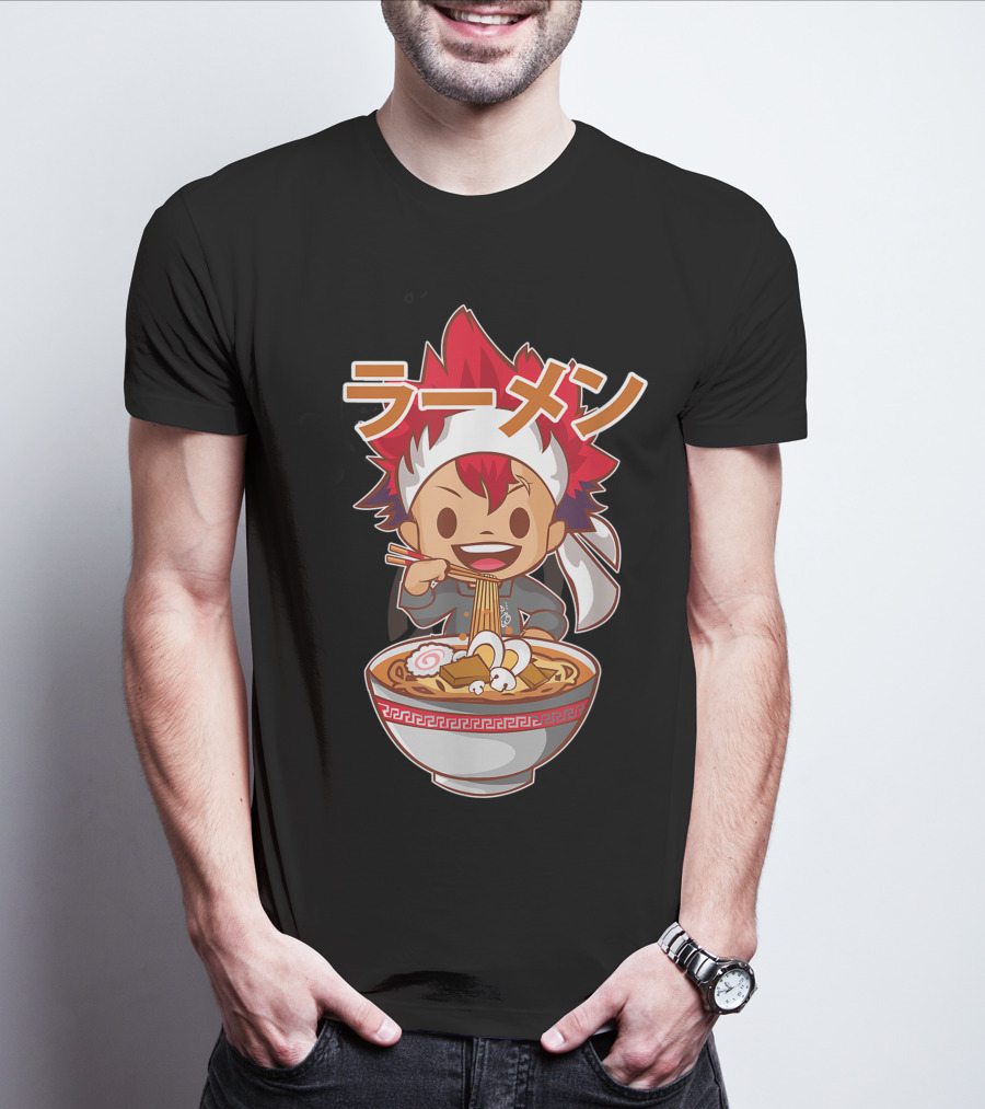 Ramen Anime Character Eating Noodles T-Shirt