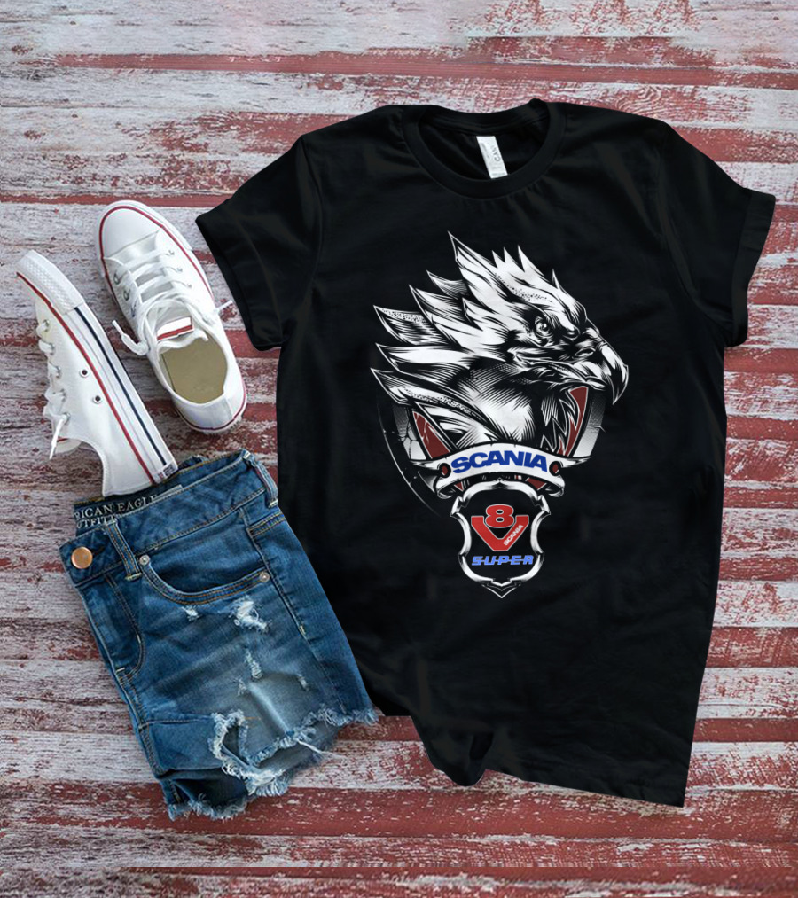 SCANIA V8 SUPER Eagle Emblem T-Shirt
