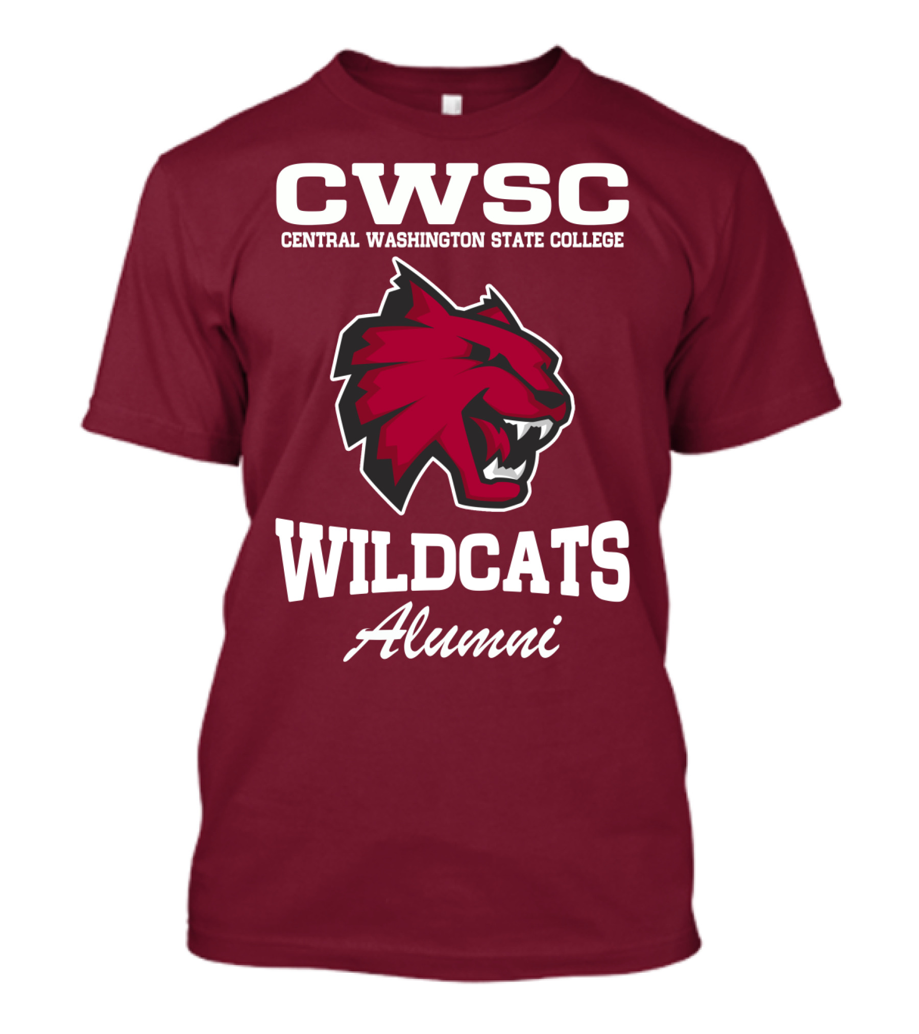 CWSC Central Washington State College Wildcats Alumni T-Shirt