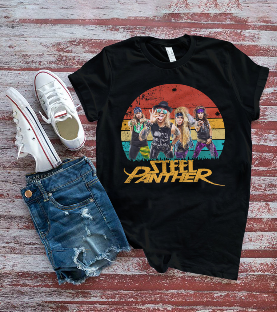 Steel Panther Retro Vintage Band Members 80s Rock T-Shirt