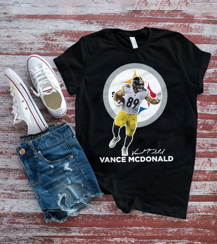 Vance McDonald Pittsburgh Steelers Football Player Signature 89 T-Shirt