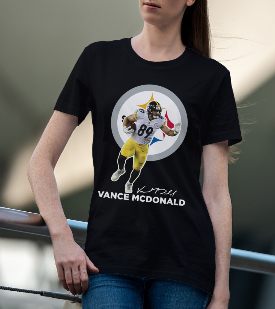 Vance McDonald Pittsburgh Steelers Football Player Signature 89 T-Shirt
