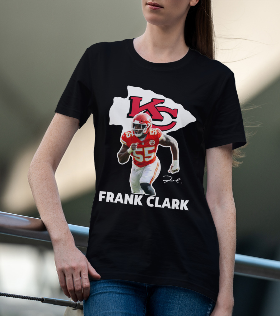 FRANK CLARK KC Football #55 Chiefs Player T-Shirt