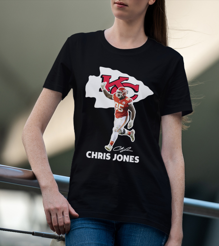 Chris Jones KC Chiefs Player 95 Signature T-Shirt