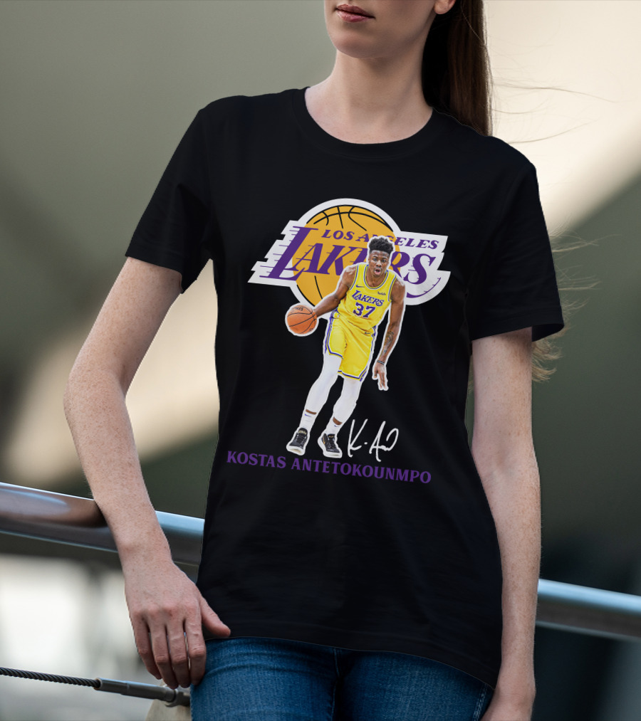 Kostas Antetokounmpo Los Angeles Lakers 37 La12 T-Shirt