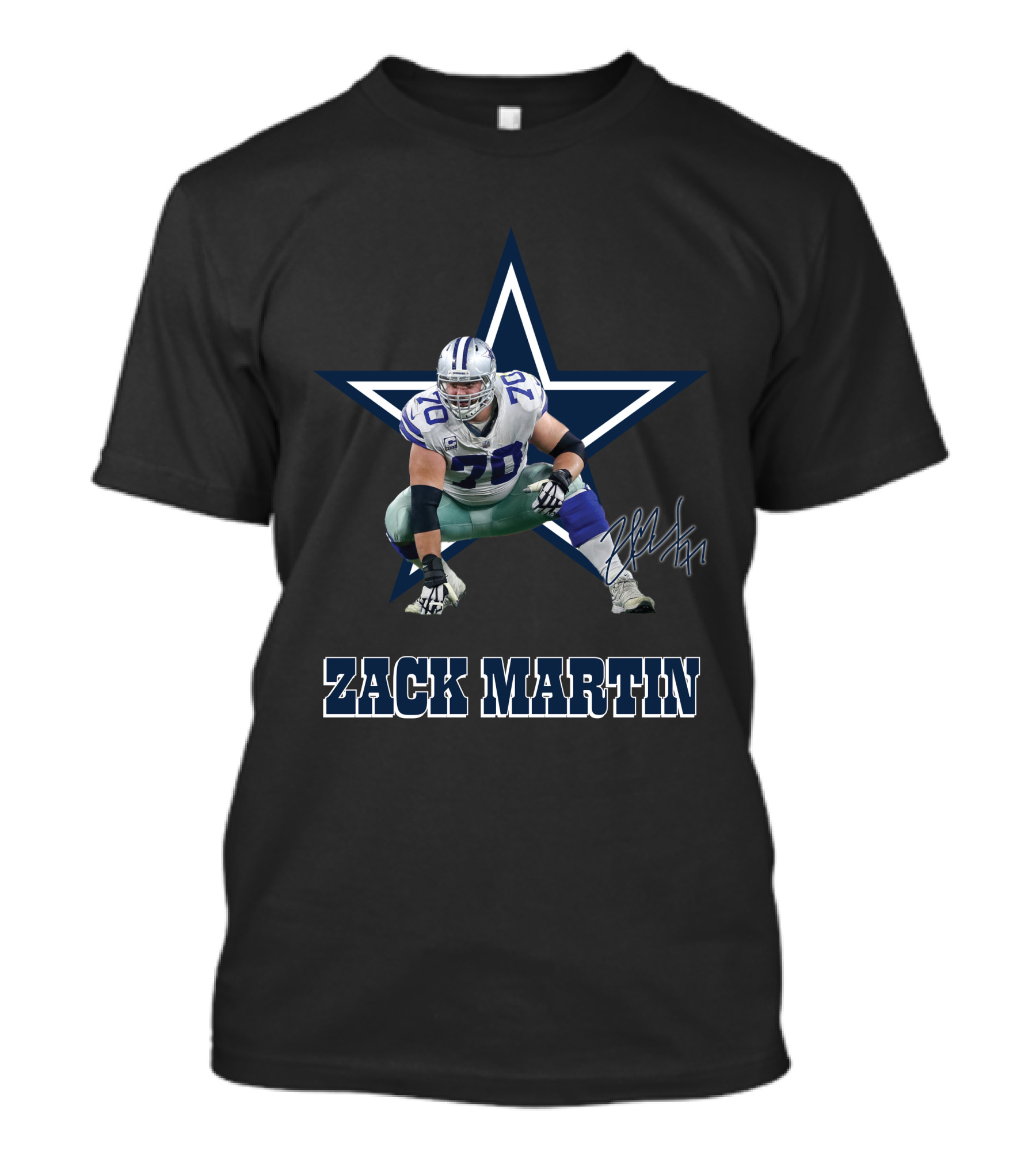 Zack Martin Dallas Cowboys 70 Star T-Shirt