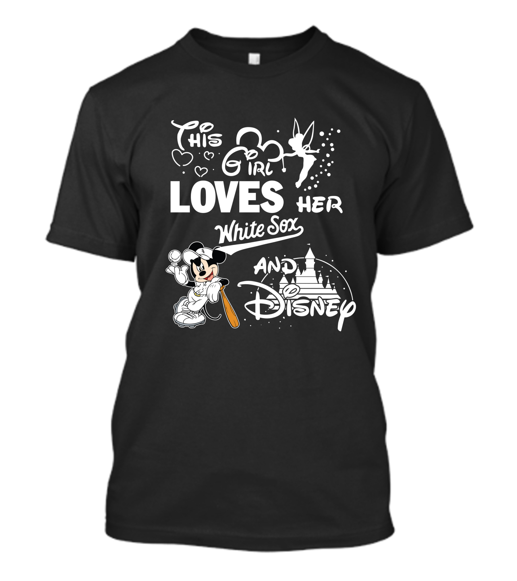This Girl Loves Her White Sox And Disney Mickey T-Shirt