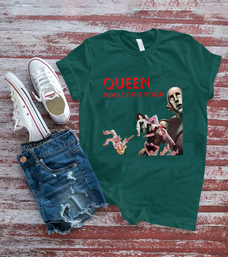 Queen News Of The World Album Cover Robot Artwork T-Shirt