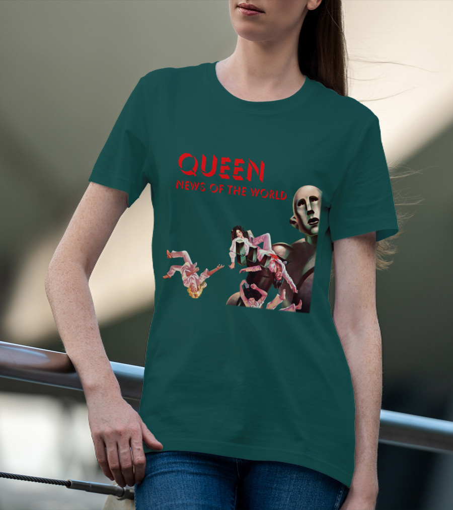 Queen News Of The World Album Cover Robot Artwork T-Shirt