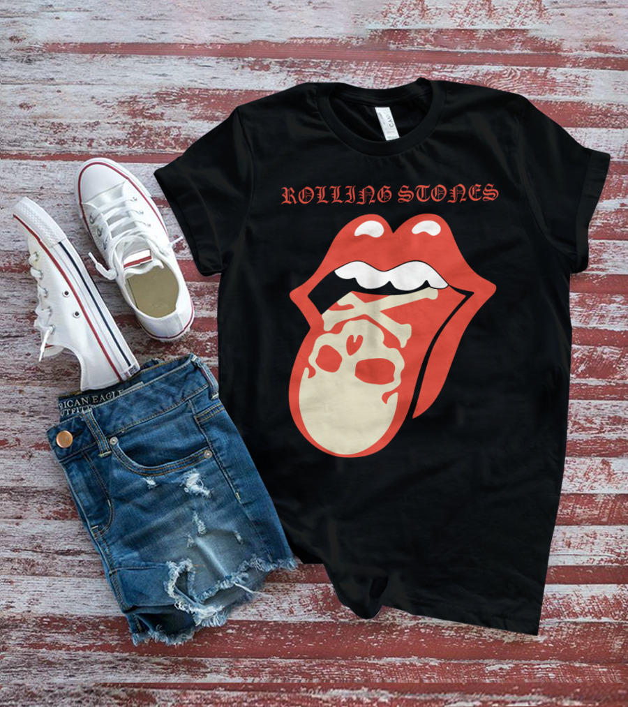 Rolling Stones Tongue With Skull T-Shirt