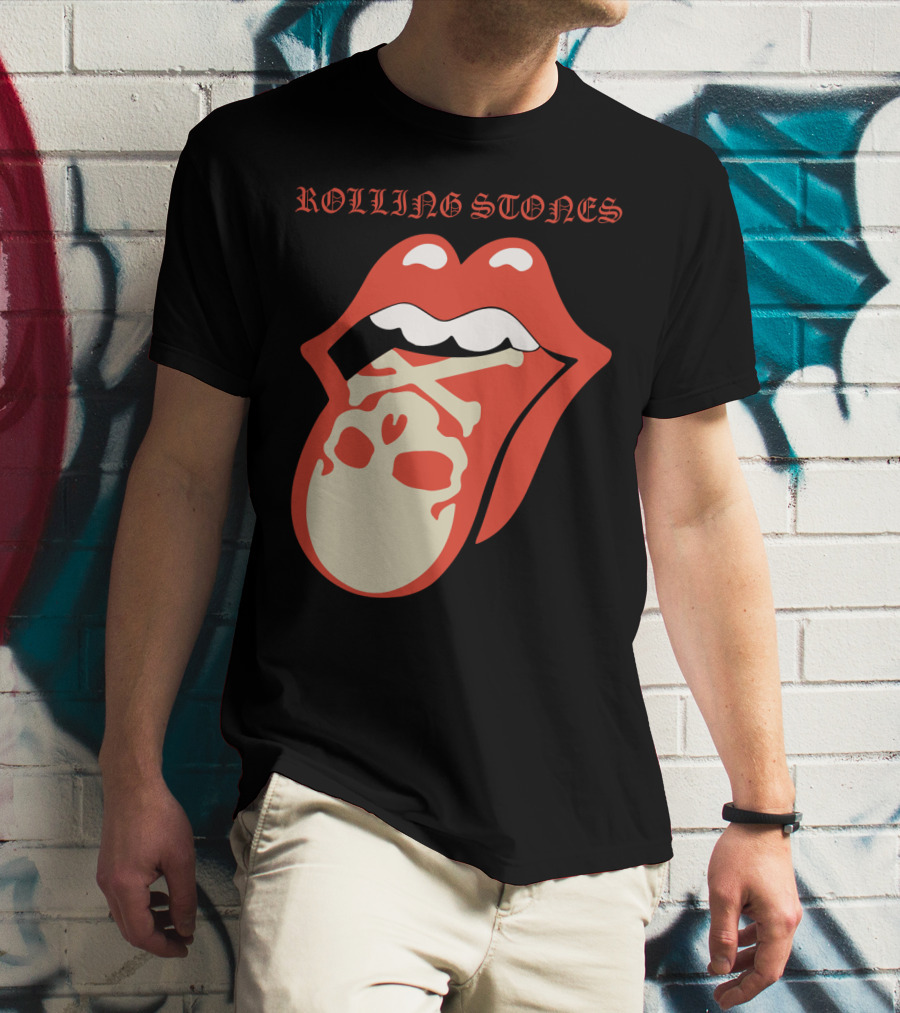 Rolling Stones Tongue With Skull T-Shirt