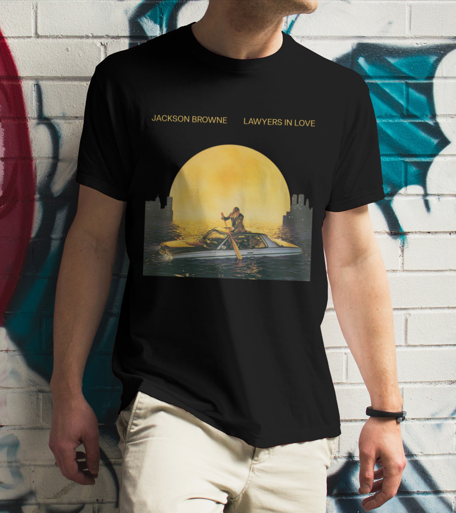 Jackson Browne Lawyers In Love Car And Moon Scene T-Shirt