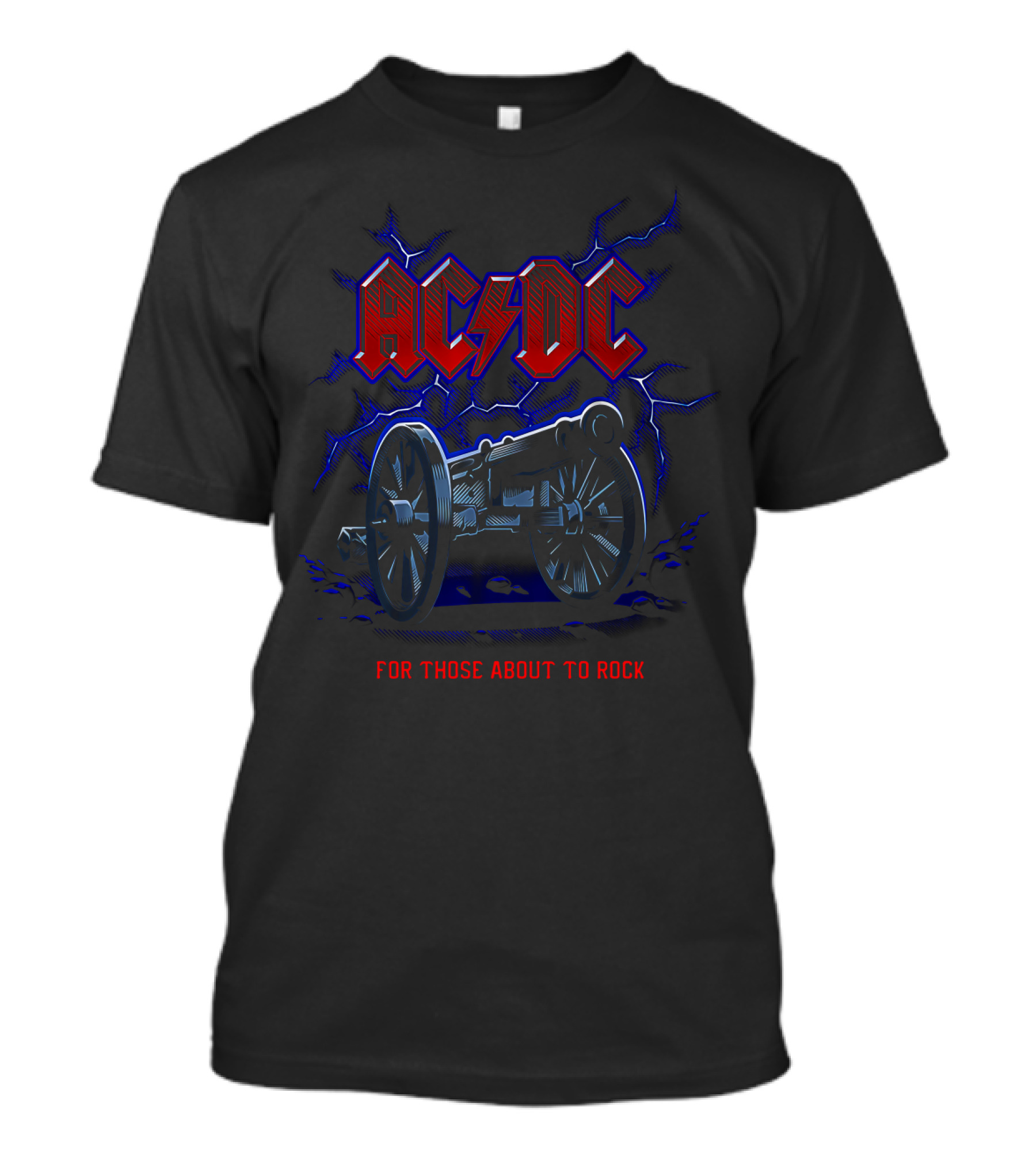 Acdc For Those About To Rock Cannon And Lightning T-Shirt