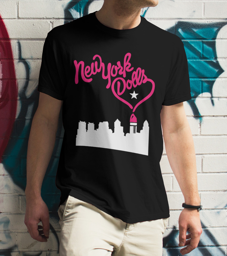 New York Dolls Skyline Star Retro Style T-Shirt