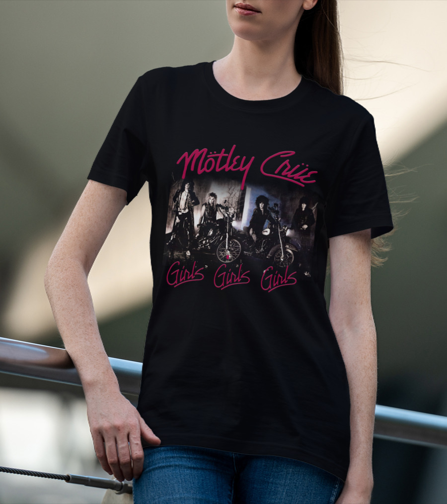 Mötley Crüe Girls Girls Girls Band Motorcycle T-Shirt