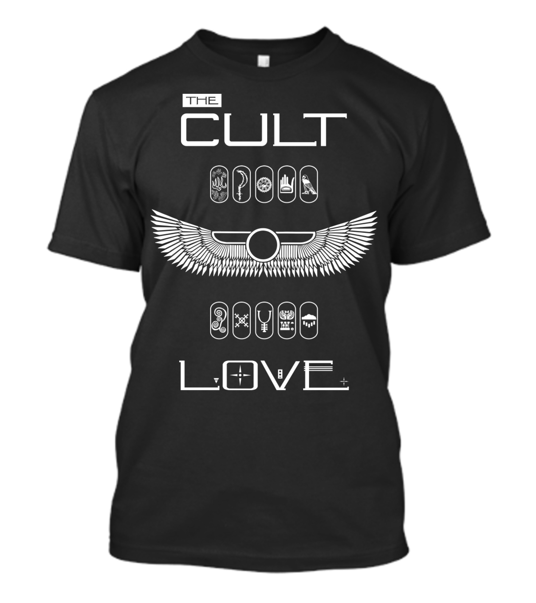 The Cult Love Egyptian Symbols Winged T-Shirt