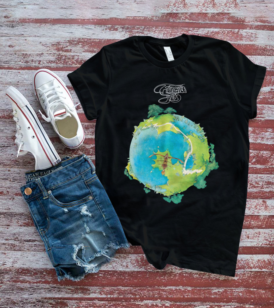 Fragile Yes Album Cover Artwork Vintage 1971 Classic Rock T-Shirt