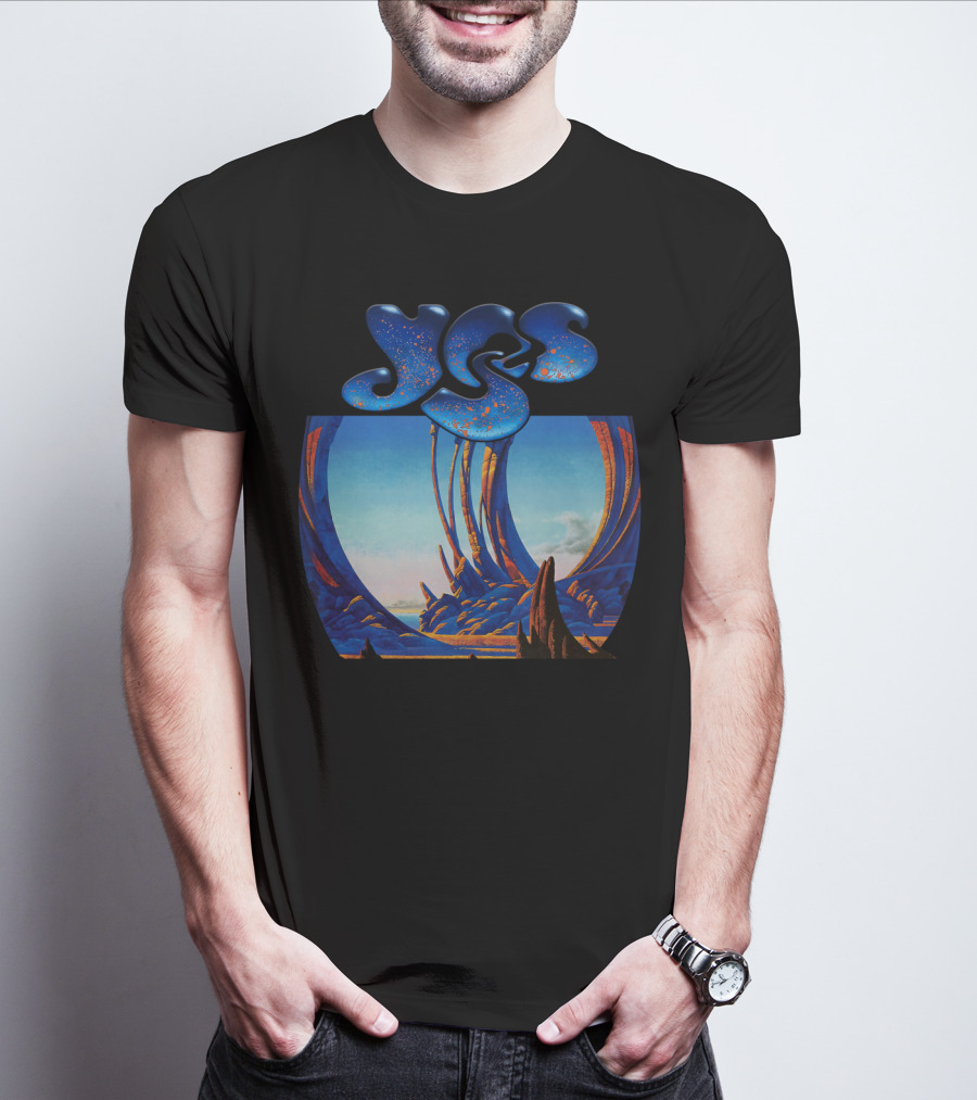 Yes Album Art Cover Retro Fantasy Landscape T-Shirt