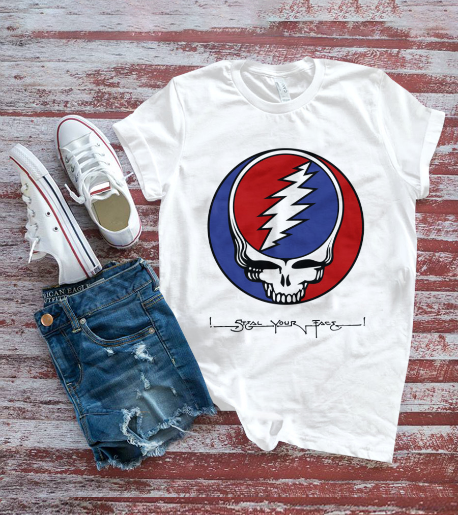 Gd Steal Your Face Skull T-Shirt