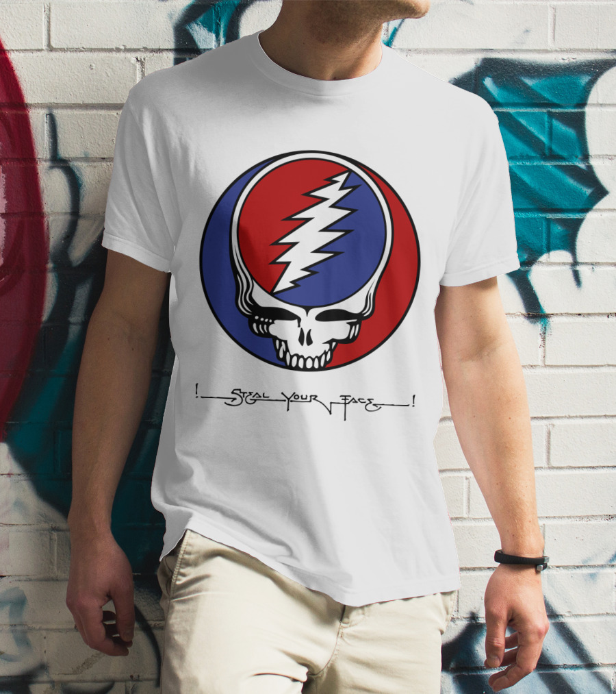 Gd Steal Your Face Skull T-Shirt