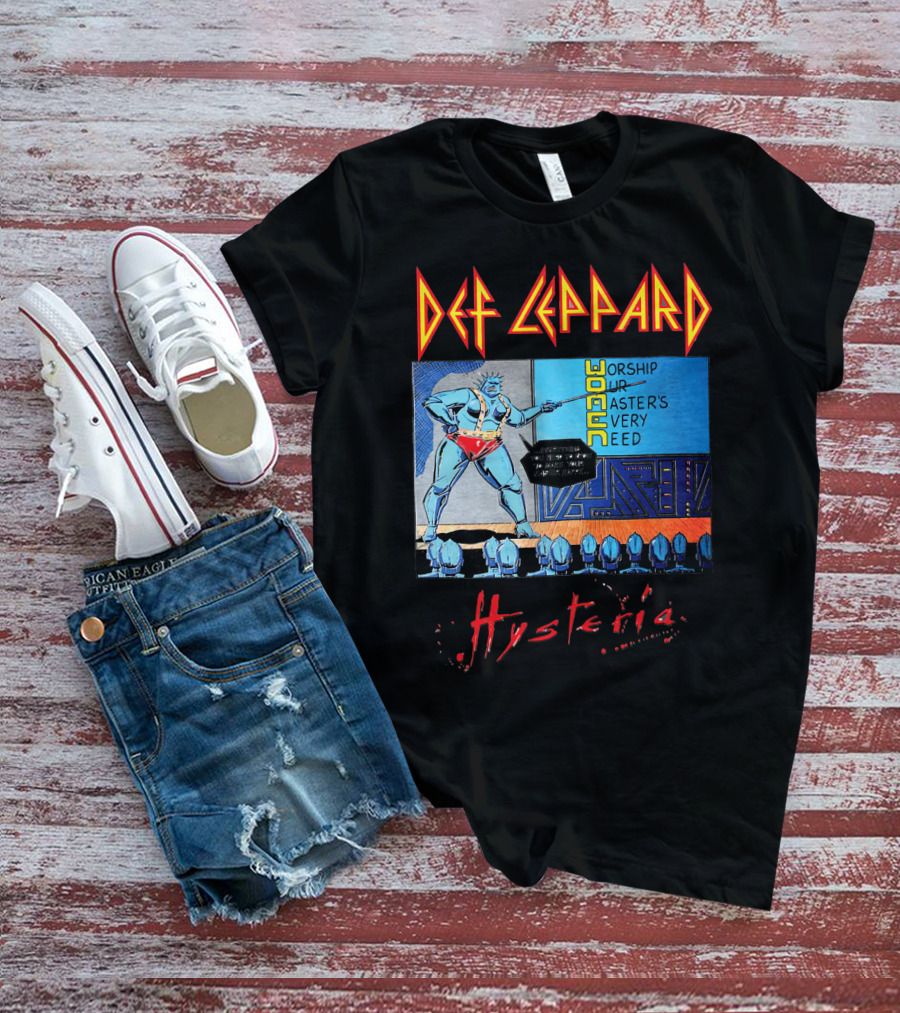 Def Leppard Hysteria Worship Woman Master's Need T-Shirt