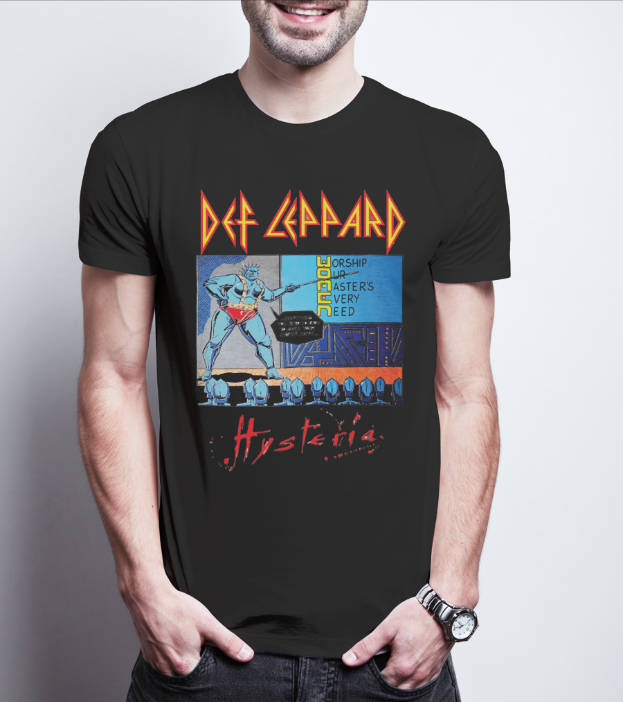 Def Leppard Hysteria Worship Woman Master's Need T-Shirt