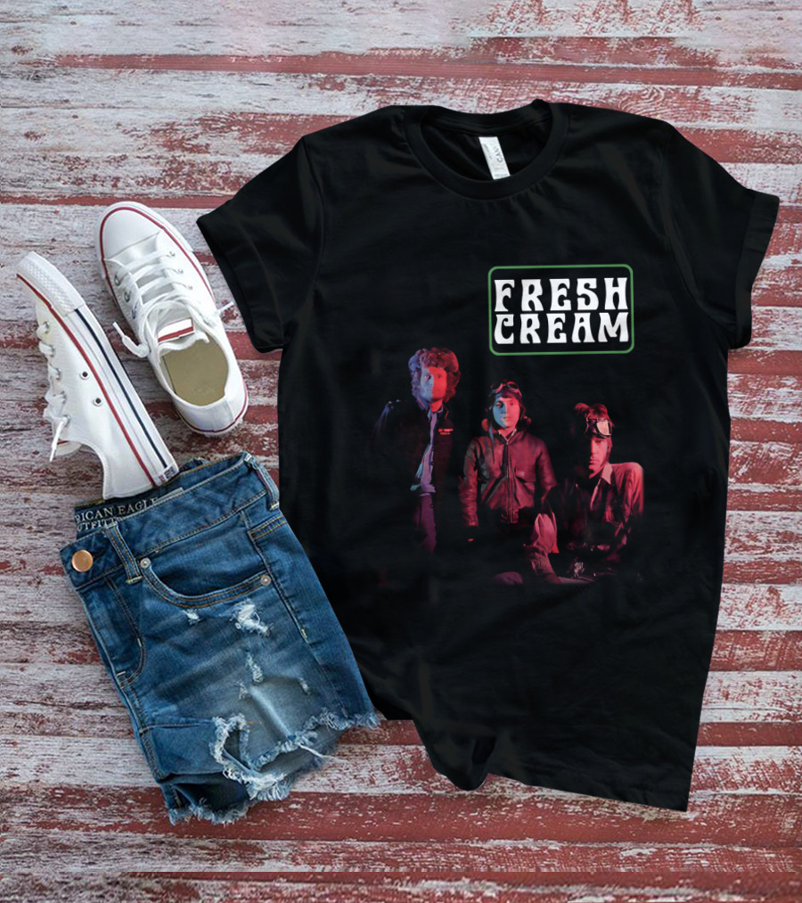 Fresh Cream 1966 Rock Band Album Cover Art T-Shirt