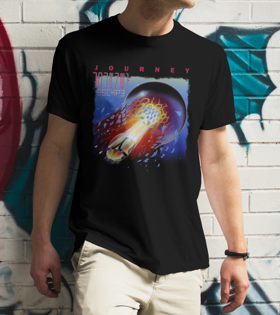 Journey Esc4P3 Album Art Rocket T-Shirt