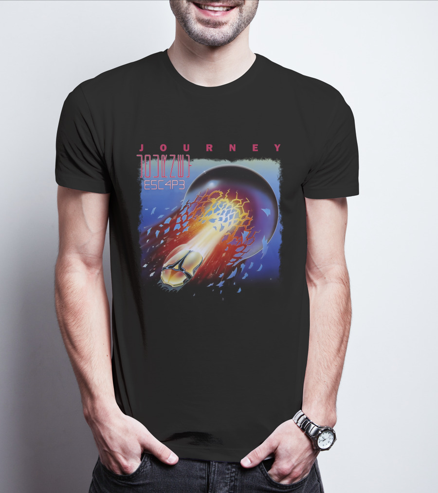 Journey Esc4P3 Album Art Rocket T-Shirt